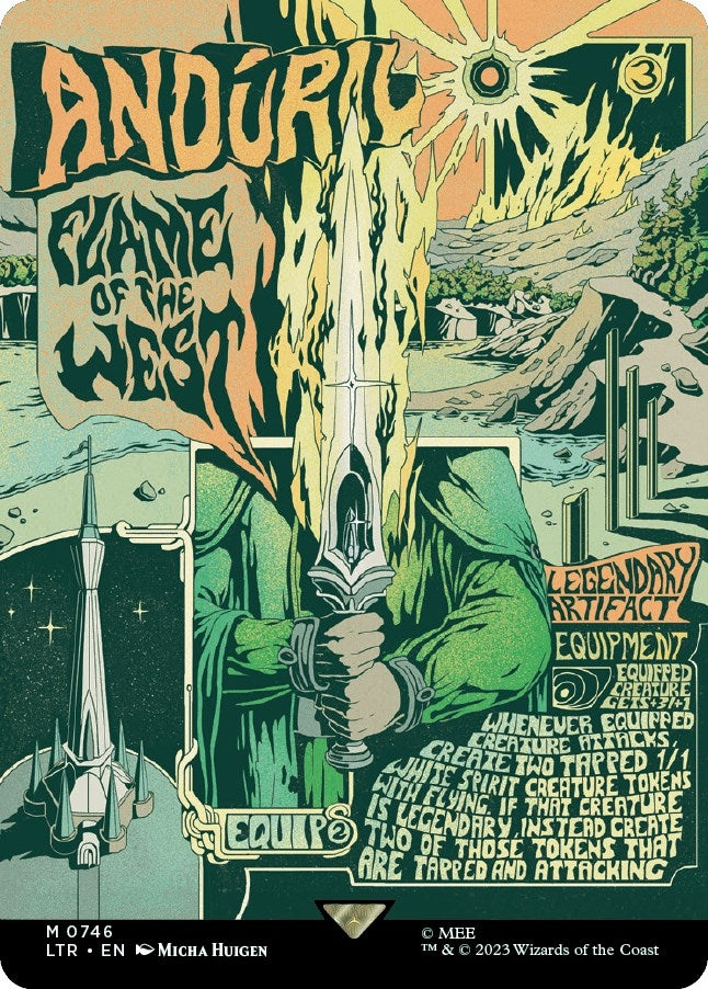 Image for Anduril, Flame of the West (Borderless Poster) (746) [Universes Beyond: The Lord of the Rings: Tales of Middle-earth]