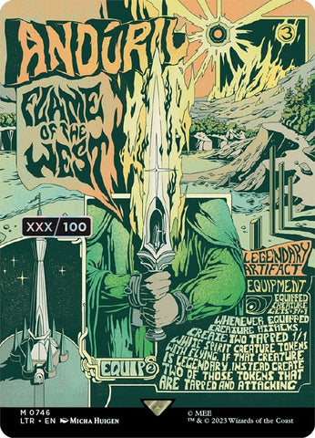 Anduril, Flame of the West (Borderless Poster) (Serial Numbered) (746) [Universes Beyond: The Lord of the Rings: Tales of Middle-earth]