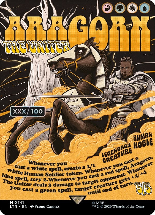 Aragorn, the Uniter (Borderless Poster) (Serial Numbered) (741) [Universes Beyond: The Lord of the Rings: Tales of Middle-earth]