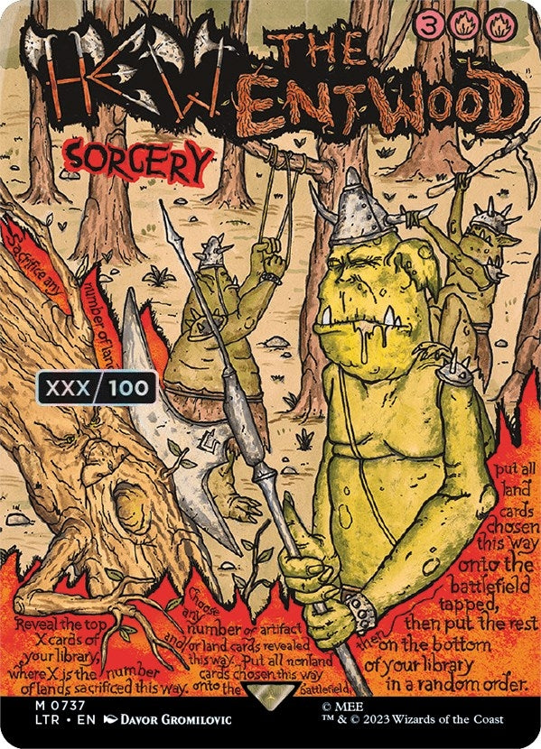 Image for Hew the Entwood (Borderless Poster) (Serial Numbered) (737) [Universes Beyond: The Lord of the Rings: Tales of Middle-earth]