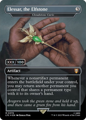 Image for Elessar, the Elfstone - Cloudstone Curio (Serial Numbered) (379) [Commander: The Lord of the Rings: Tales of Middle-earth]