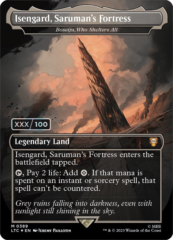 Image for Isengard, Saruman's Fortress - Boseiju, Who Shelters All (Serial Numbered) (389) [Commander: The Lord of the Rings: Tales of Middle-earth]