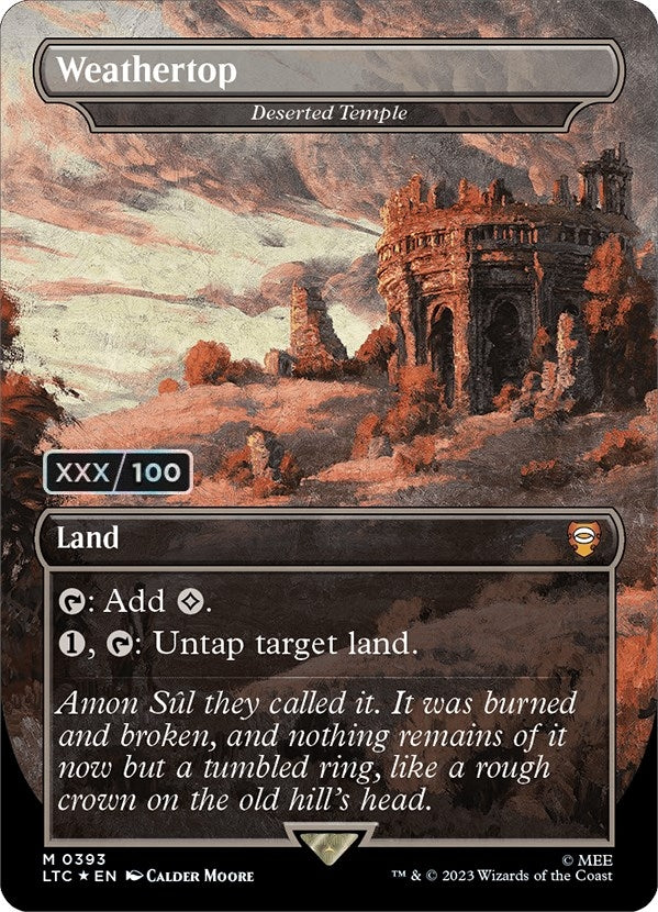 Image for Weathertop - Deserted Temple (Serial Numbered) (393) [Commander: The Lord of the Rings: Tales of Middle-earth]