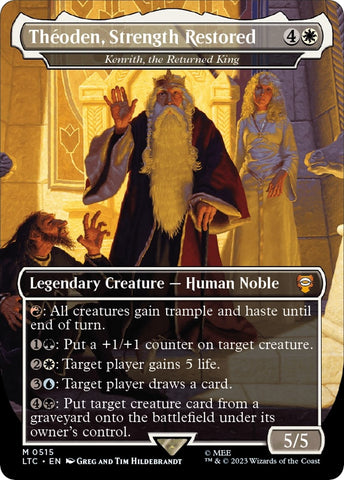 Image for Theoden, Strength Restored - Kenrith, the Returned King (Borderless) (515) [Commander: The Lord of the Rings: Tales of Middle-earth]