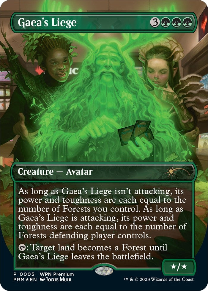 Image for Gaea's Liege (Borderless) (5) - Magic: The Gathering
