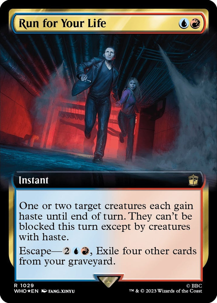 Image for Run for Your Life (Extended Art) (Surge Foil) (1029) - Magic: The Gathering