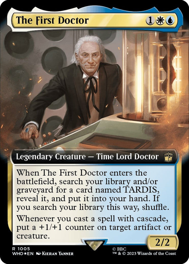 Image for The First Doctor (Extended Art) (Surge Foil) (1005) [Universes Beyond: Doctor Who]