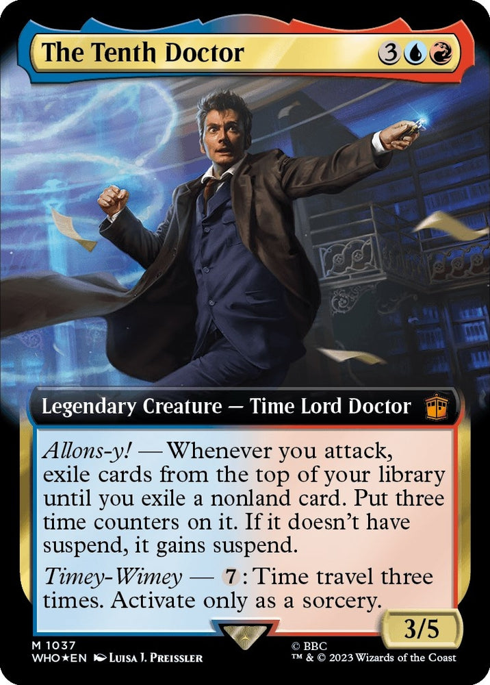 Image for The Tenth Doctor (Extended Art) (Surge Foil) (1037) [Universes Beyond: Doctor Who]