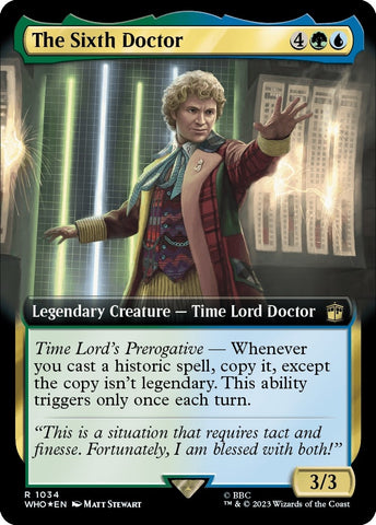 Image for The Sixth Doctor (Extended Art) (Surge Foil) (1034) [Universes Beyond: Doctor Who]