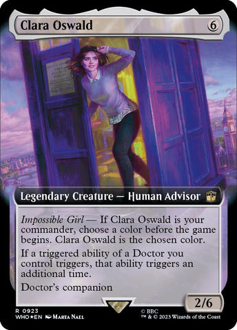 Image for Clara Oswald (Extended Art) (Surge Foil) (923) [Universes Beyond: Doctor Who]