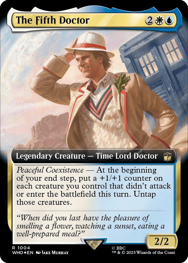 Image for The Fifth Doctor (Extended Art) (Surge Foil) (1004) [Universes Beyond: Doctor Who]