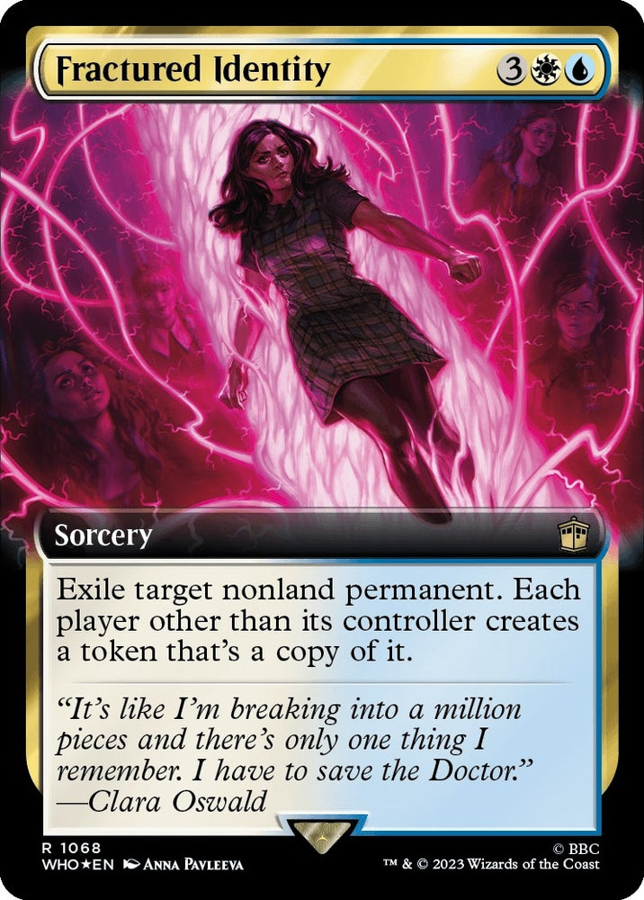 Image for Fractured Identity (Extended Art) (Surge Foil) (1068) [Universes Beyond: Doctor Who]