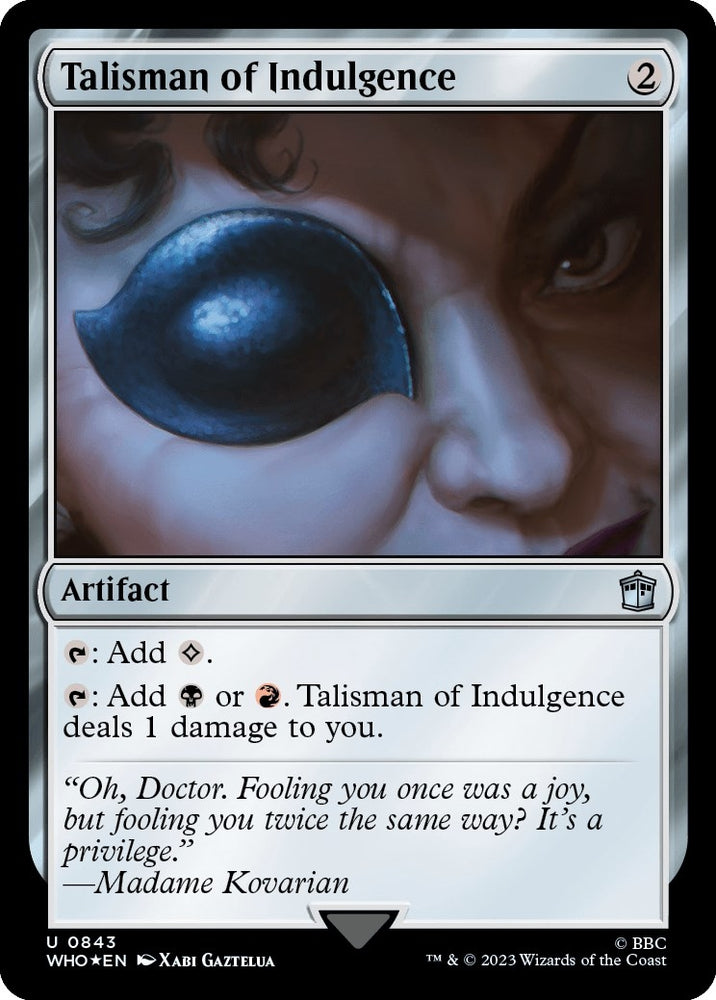 Image for Talisman of Indulgence (Surge Foil) (843) [Universes Beyond: Doctor Who]