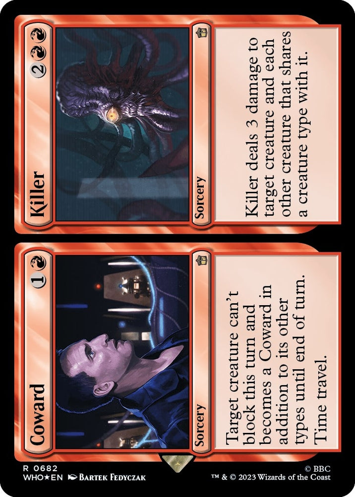Image for Coward // Killer (Surge Foil) (682) [Universes Beyond: Doctor Who]