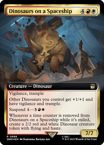 Image for Dinosaurs on a Spaceship (Extended Art) (Surge Foil) (999) [Universes Beyond: Doctor Who]