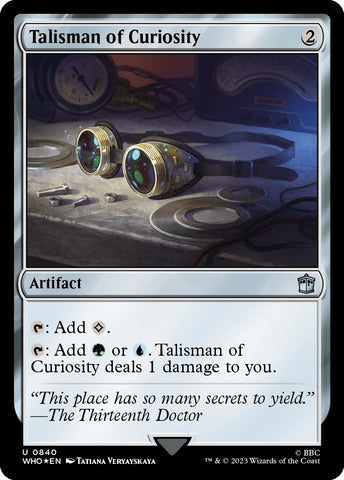 Image for Talisman of Curiosity (Surge Foil) (840) [Universes Beyond: Doctor Who]
