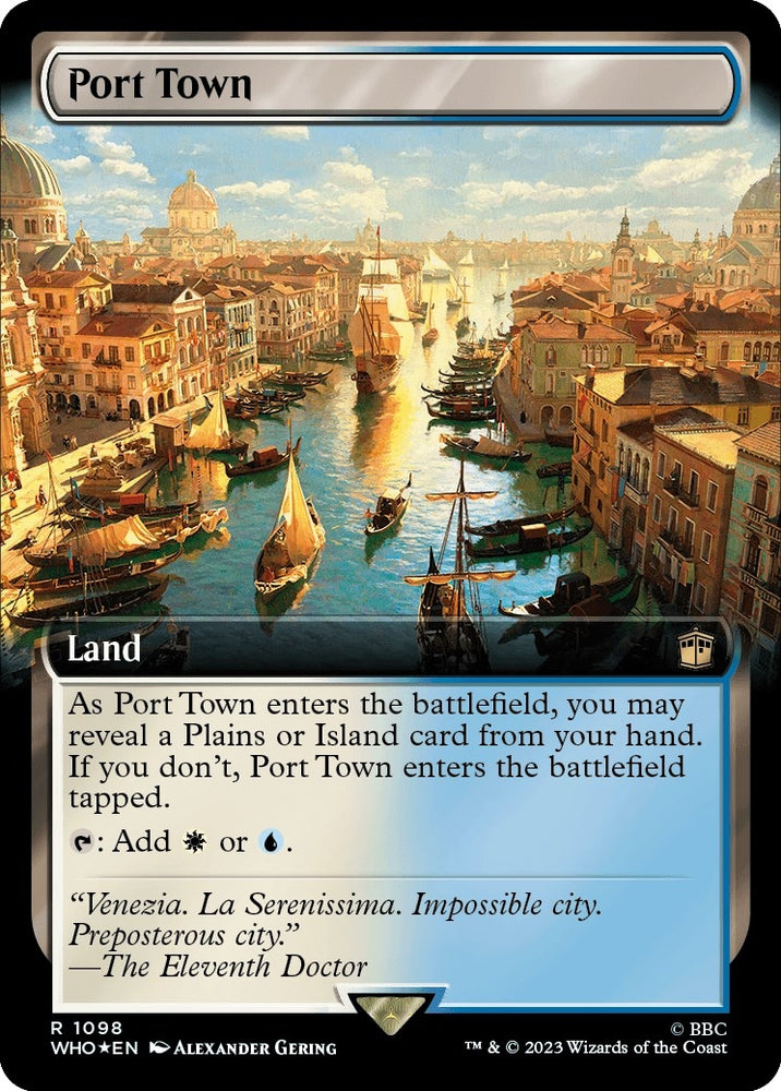 Image for Port Town (Extended Art) (Surge Foil) (1098) [Universes Beyond: Doctor Who]