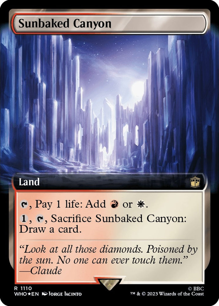 Image for Sunbaked Canyon (Extended Art) (Surge Foil) (1110) [Universes Beyond: Doctor Who]