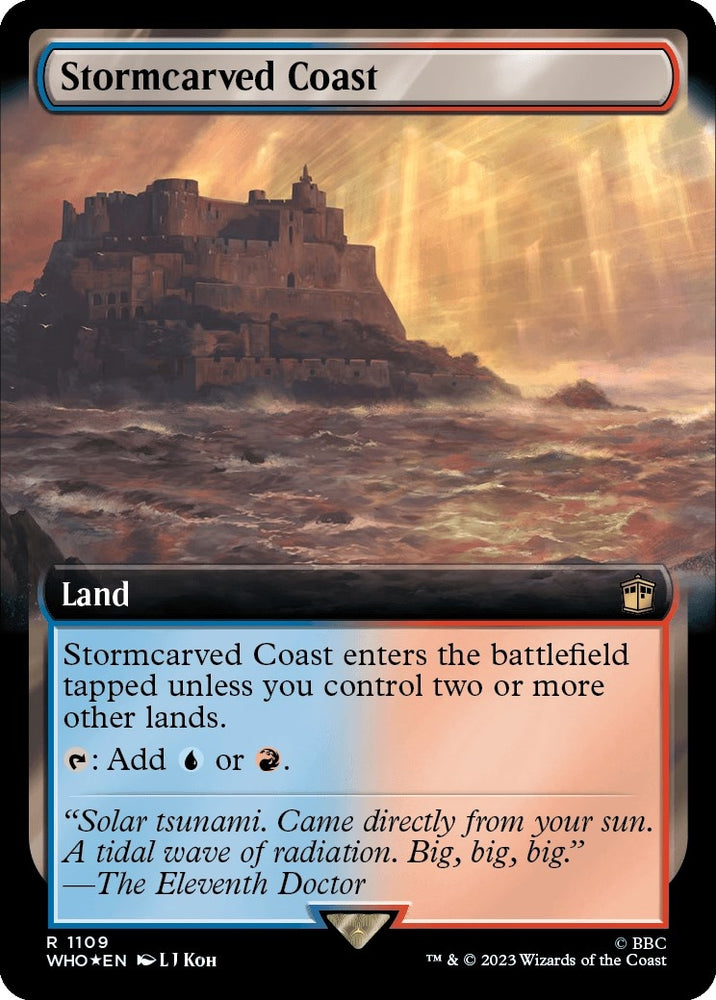 Image for Stormcarved Coast (Extended Art) (Surge Foil) (1109) [Universes Beyond: Doctor Who]
