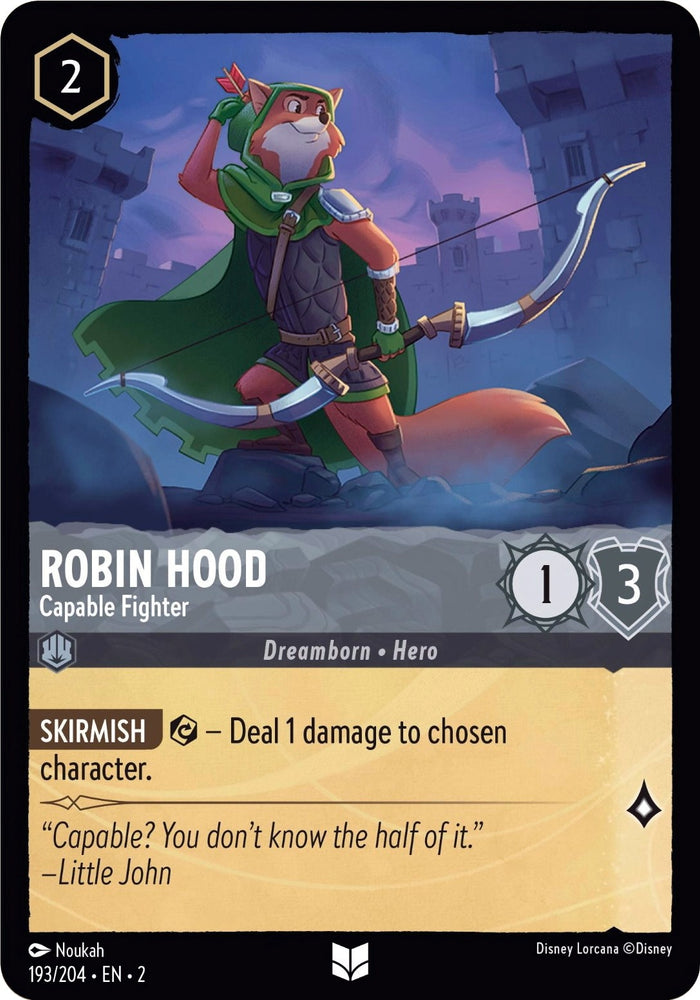 Image for Robin Hood - Capable Fighter (193/204) - Disney Lorcana