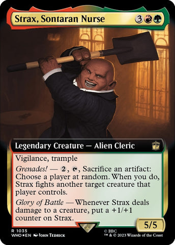 Image for Strax, Sontaran Nurse (Extended Art) (Surge Foil) (1035) [Universes Beyond: Doctor Who]