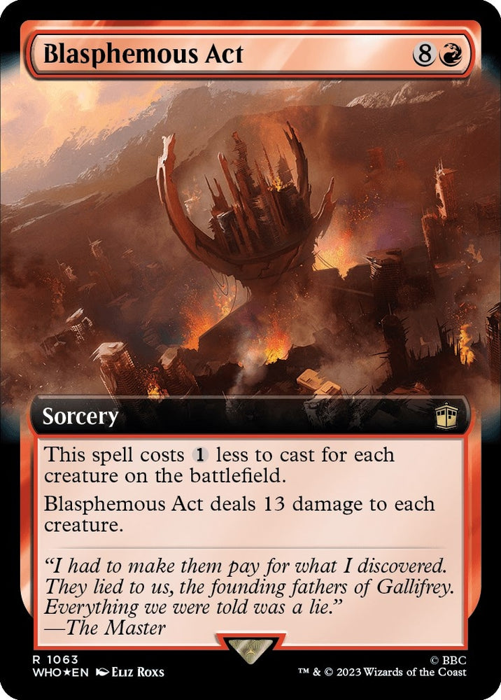 Image for Blasphemous Act (Extended Art) (Surge Foil) (1063) [Universes Beyond: Doctor Who]