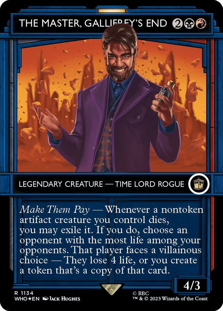 Image for The Master, Gallifrey's End (Showcase) (Surge Foil) (1134) [Universes Beyond: Doctor Who]
