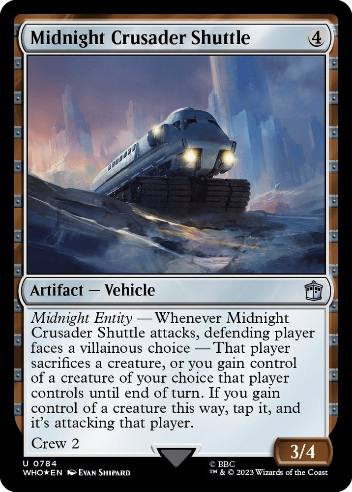 Image for Midnight Crusader Shuttle (Surge Foil) (784) [Universes Beyond: Doctor Who]