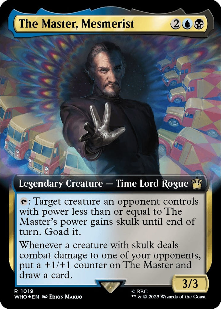 Image for The Master, Mesmerist (Extended Art) (Surge Foil) (1019) [Universes Beyond: Doctor Who]