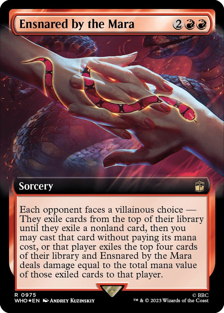 Image for Ensnared by the Mara (Extended Art) (Surge Foil) (975) [Universes Beyond: Doctor Who]