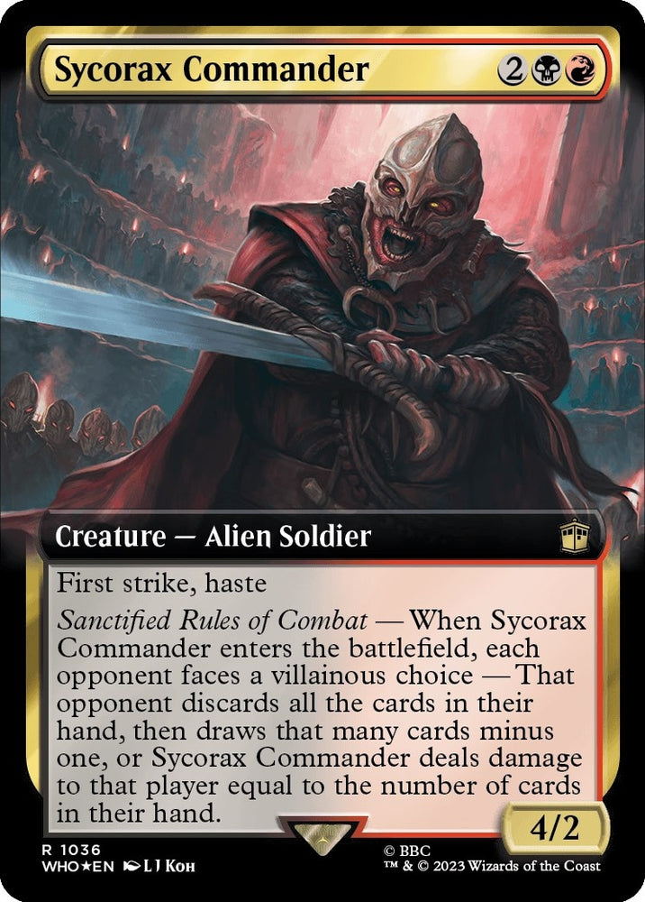 Image for Sycorax Commander (Extended Art) (Surge Foil) (1036) [Universes Beyond: Doctor Who]