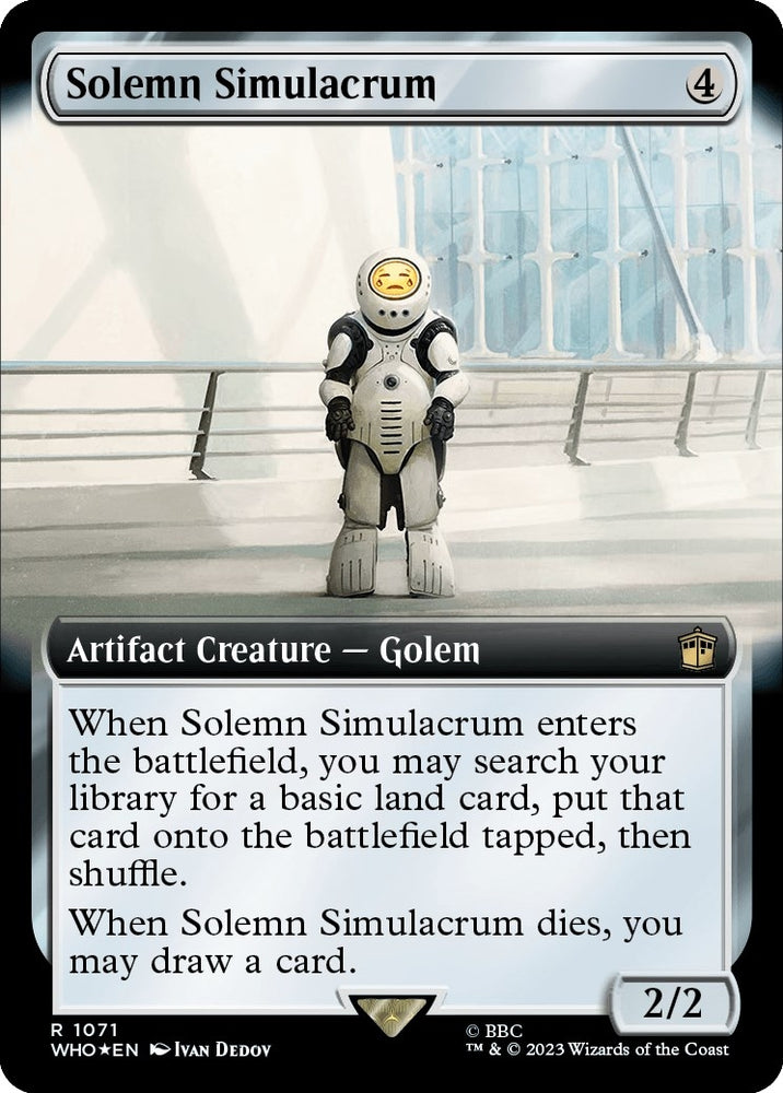 Image for Solemn Simulacrum (Extended Art) (Surge Foil) (1071) [Universes Beyond: Doctor Who]