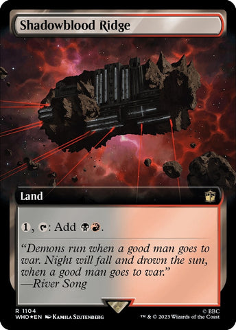 Image for Shadowblood Ridge (Extended Art) (Surge Foil) (1104) [Universes Beyond: Doctor Who]