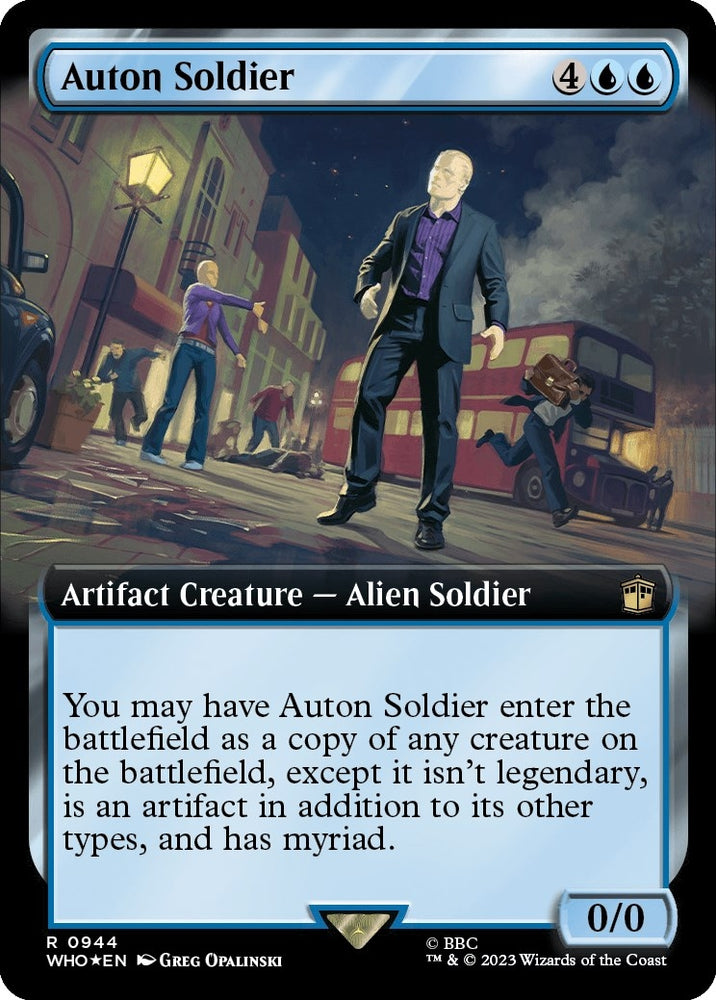Image for Auton Soldier (Extended Art) (Surge Foil) (944) [Universes Beyond: Doctor Who]