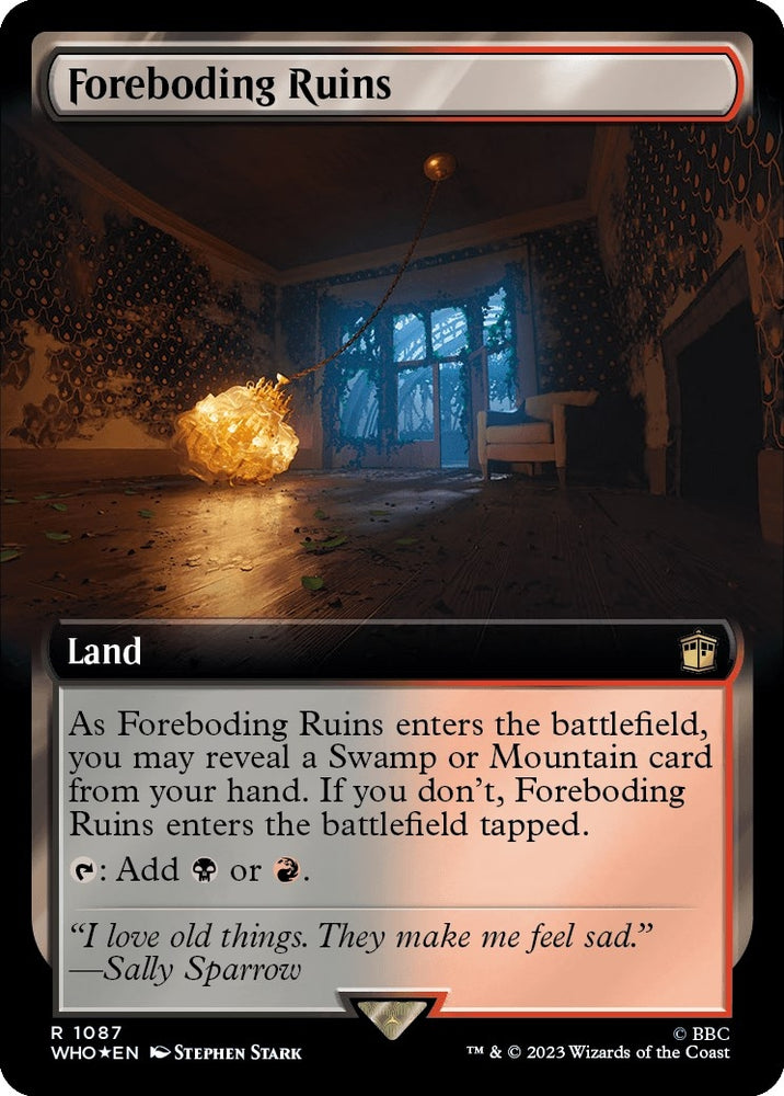 Image for Foreboding Ruins (Extended Art) (Surge Foil) (1087) [Universes Beyond: Doctor Who]