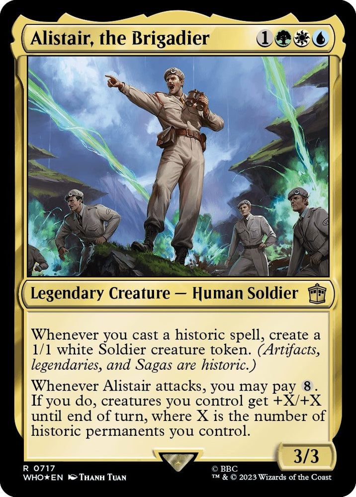 Image for Alistair, the Brigadier (Surge Foil) (717) [Universes Beyond: Doctor Who]