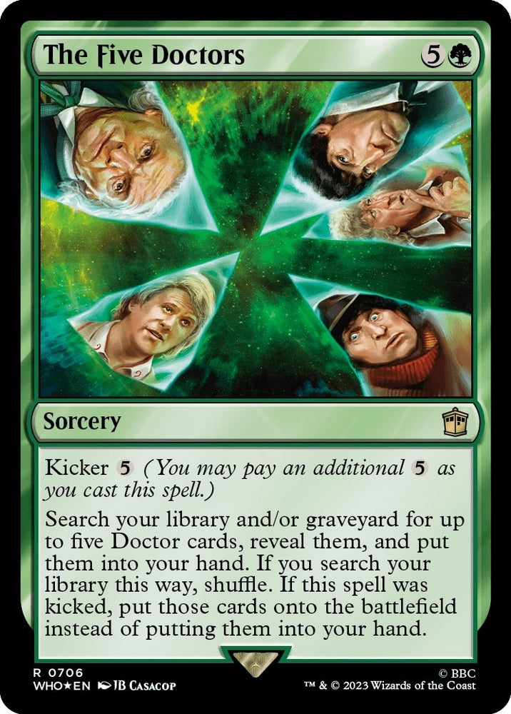 Image for The Five Doctors (Surge Foil) (706) [Universes Beyond: Doctor Who]