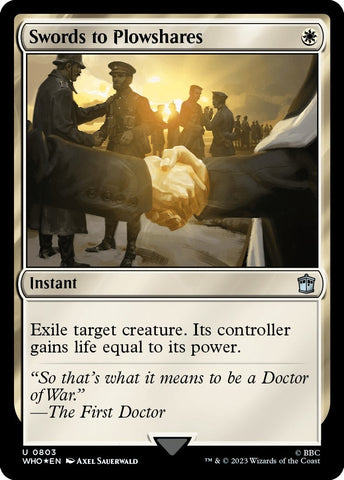 Image for Swords to Plowshares (Surge Foil) (803) [Universes Beyond: Doctor Who]