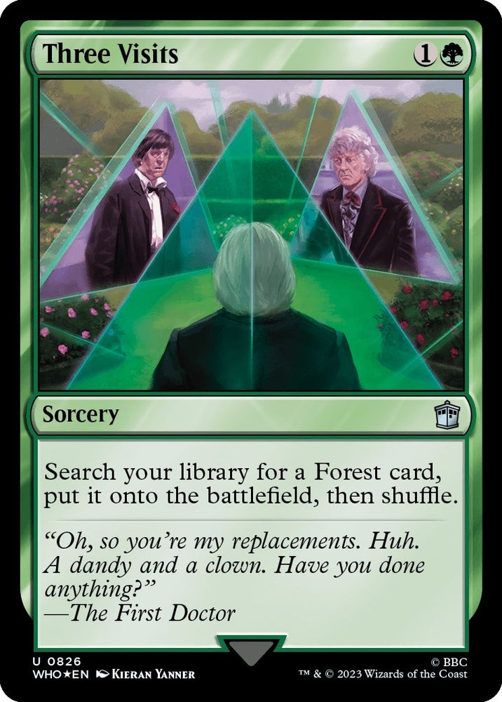 Image for Three Visits (Surge Foil) (826) - Magic: The Gathering