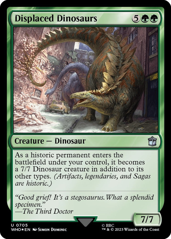 Image for Displaced Dinosaurs (Surge Foil) (705) [Universes Beyond: Doctor Who]