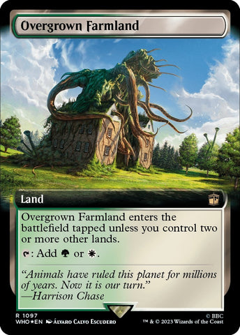 Image for Overgrown Farmland (Extended Art) (Surge Foil) (1097) [Universes Beyond: Doctor Who]