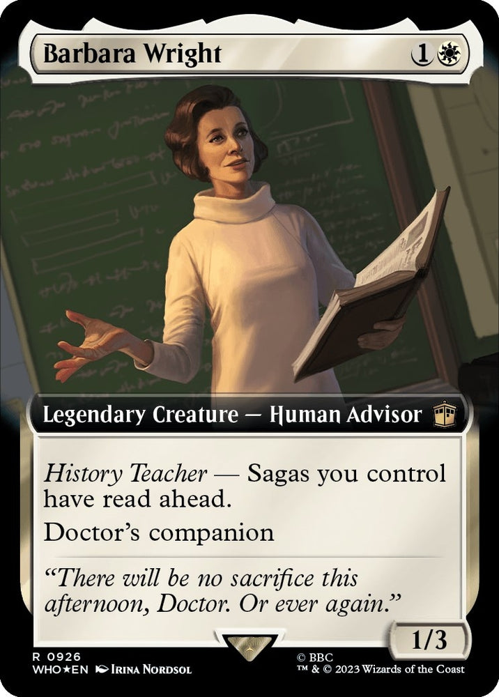 Image for Barbara Wright (Extended Art) (Surge Foil) (926) [Universes Beyond: Doctor Who]