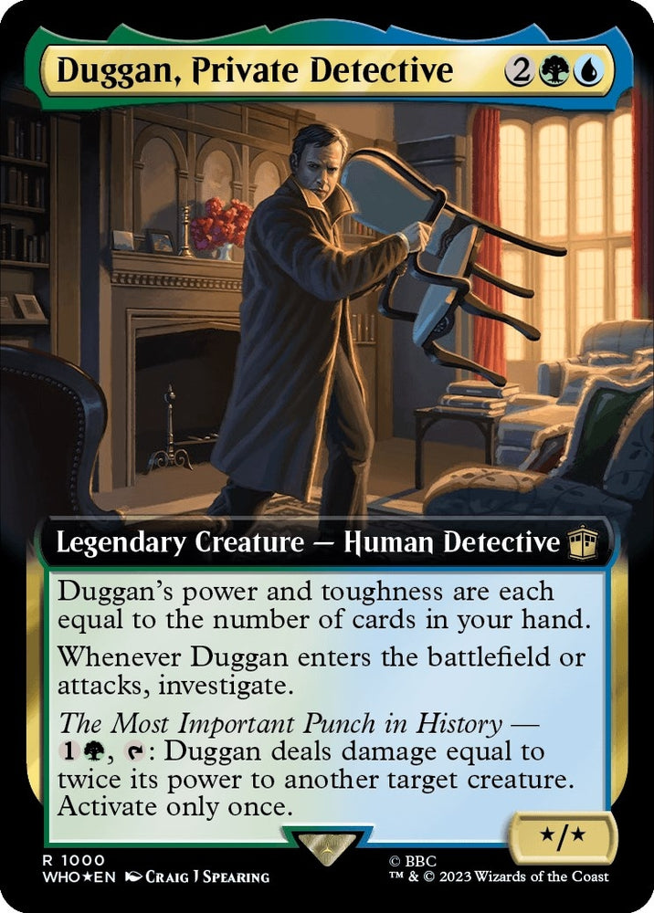 Image for Duggan, Private Detective (Extended Art) (Surge Foil) (1000) [Universes Beyond: Doctor Who]