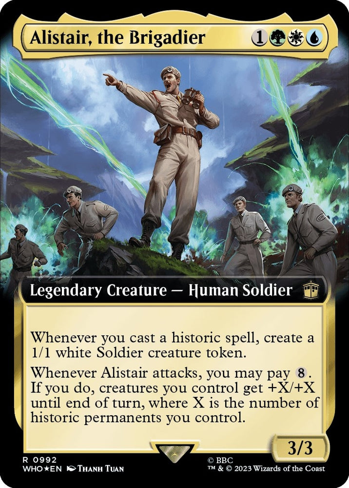 Image for Alistair, the Brigadier (Extended Art) (Surge Foil) (992) [Universes Beyond: Doctor Who]