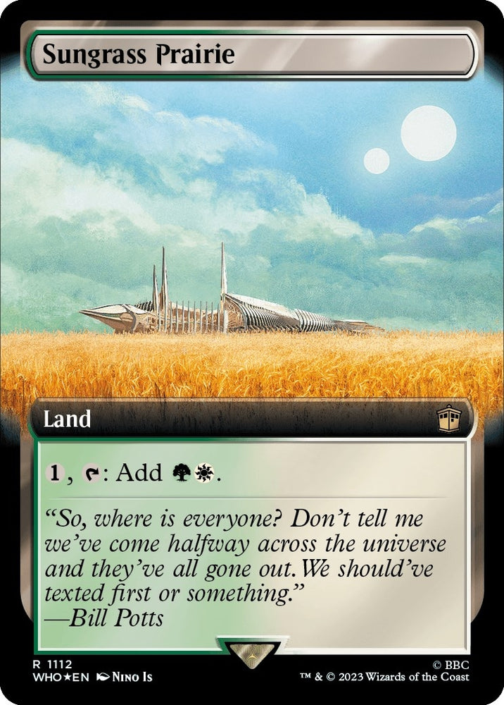 Image for Sungrass Prairie (Extended Art) (Surge Foil) (1112) [Universes Beyond: Doctor Who]