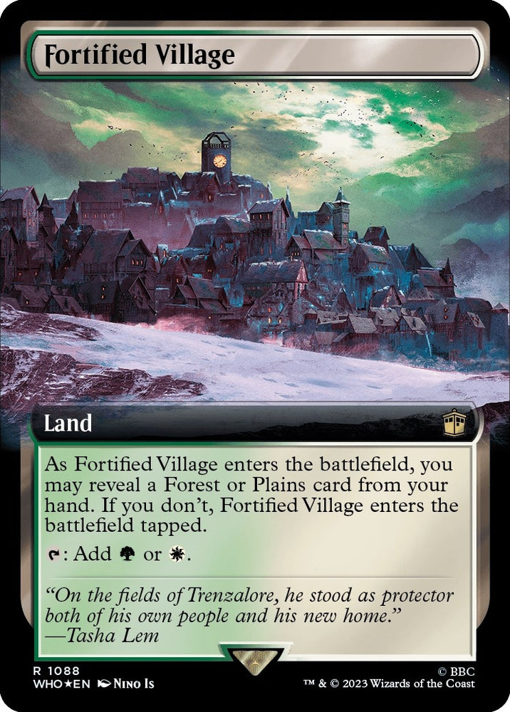 Image for Fortified Village (Extended Art) (Surge Foil) (1088) [Universes Beyond: Doctor Who]