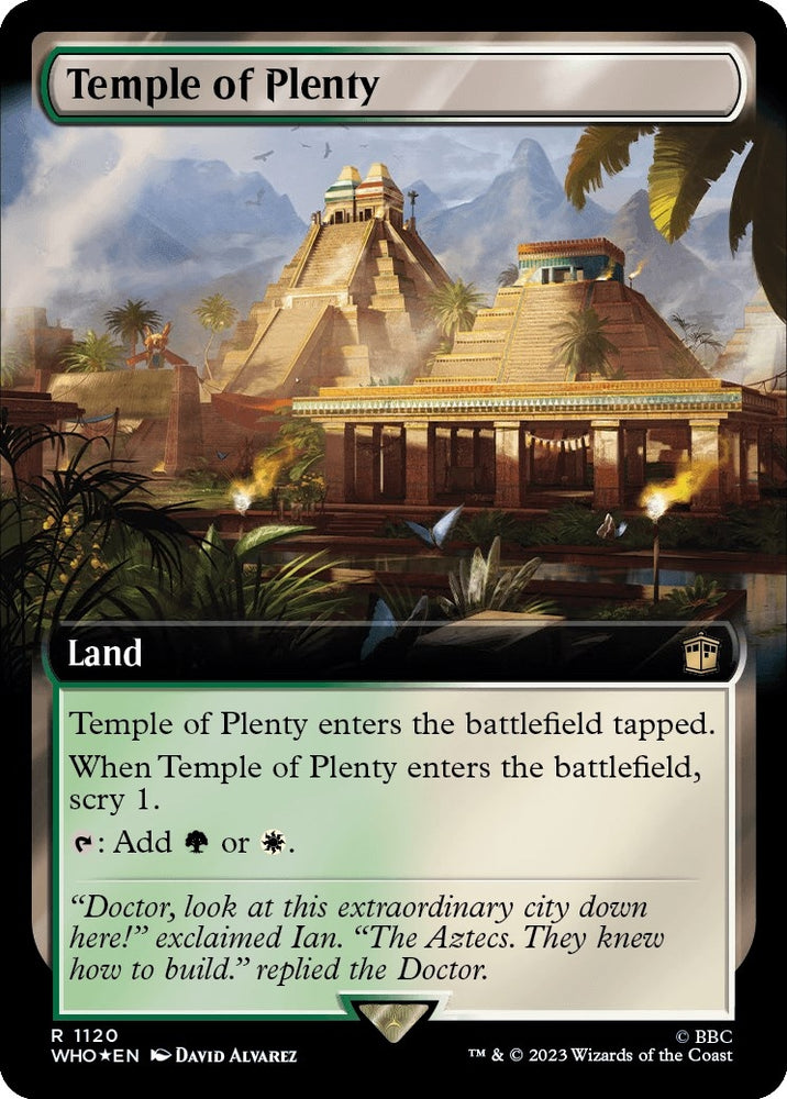 Image for Temple of Plenty (Extended Art) (Surge Foil) (1120) [Universes Beyond: Doctor Who]