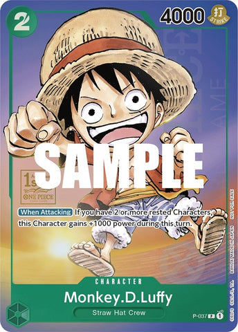 Monkey.D.Luffy (037) (1st Anniversary Tournament) (P-037) (One Piece Promotion Cards)