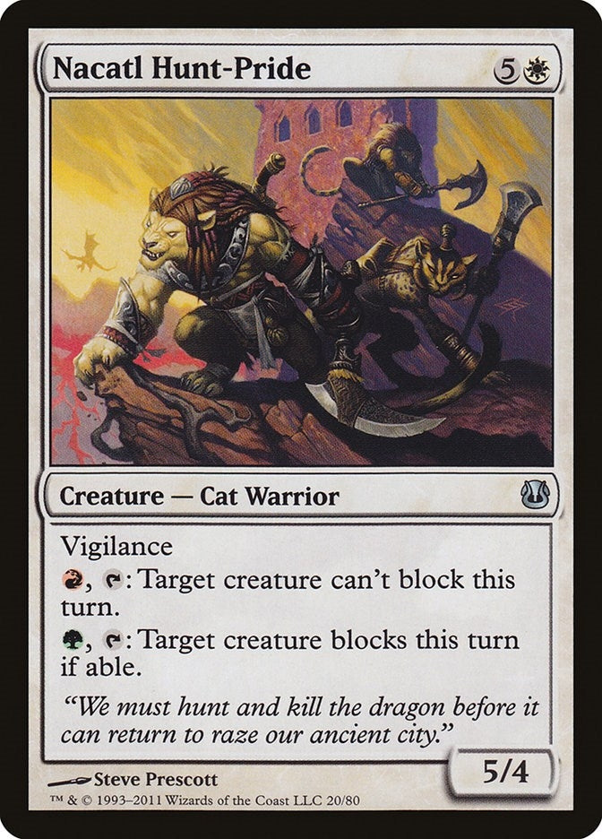 Image for Nacatl Hunt-Pride (20) [Duel Decks: Ajani vs. Nicol Bolas]