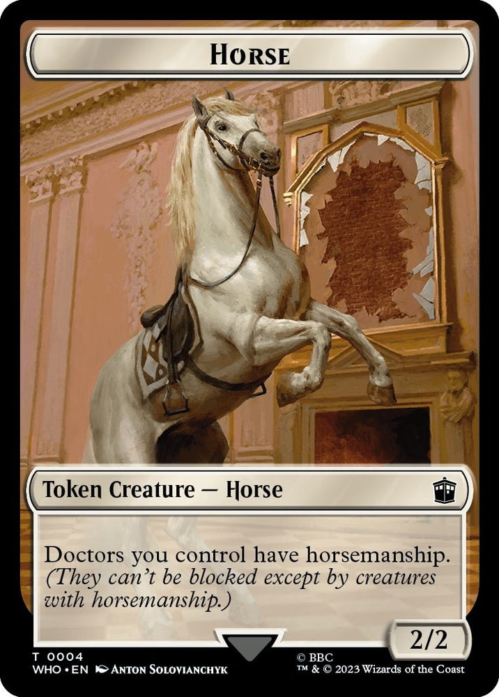 Image for Horse // Clue (0022) Double-Sided Token (4 // 22) [Universes Beyond: Doctor Who]
